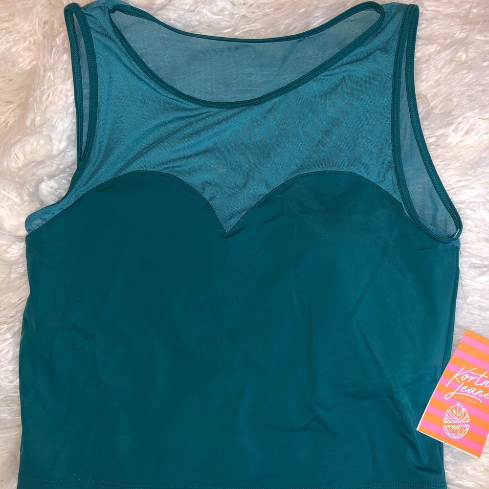 NWT Kortni Jeane Quetzel Netted Top XL